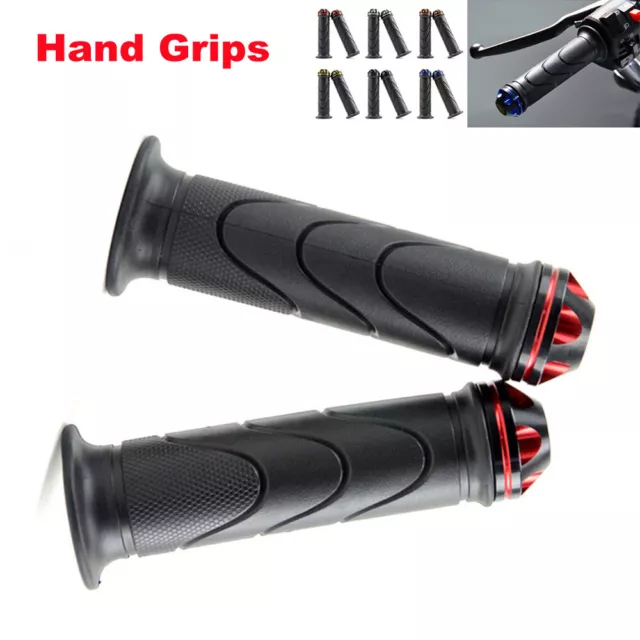 1Pair 7/8" 22mm Motorcycle Rotatable Throttle Handlebar CNC Aluminum Hand Grips