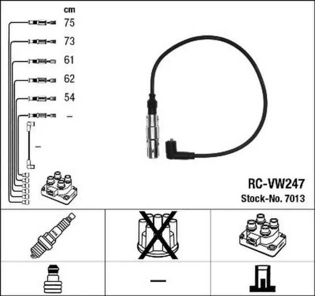 Ignition Kupferzündleitung NGK pour VW Passat B5 Variant