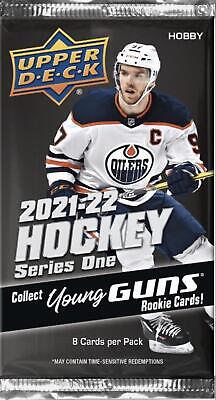 2021-22 Upper Deck Series 1 Hockey Hobby Pack - 8 Cards Per Pack