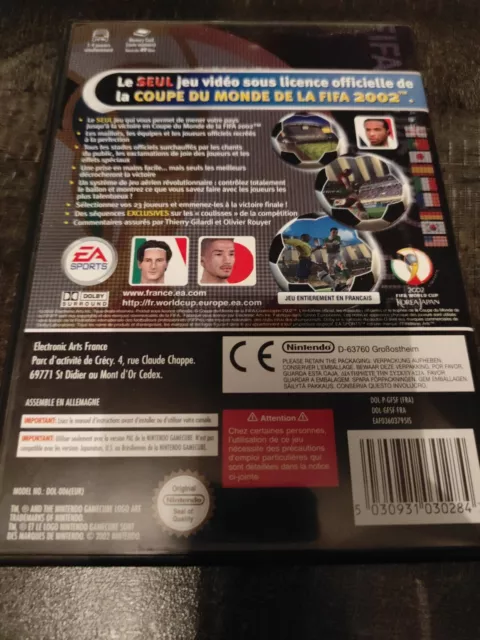 GameCube VF  Jaquette et Notice Coupe du Monde Fifa 2002 3