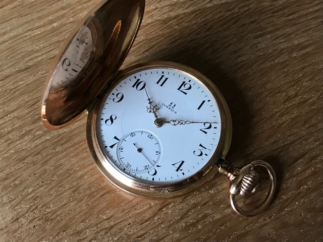 RELOJ BOLSILLO OMEGA Pocket Watch Chrono Vintage Pink Gold