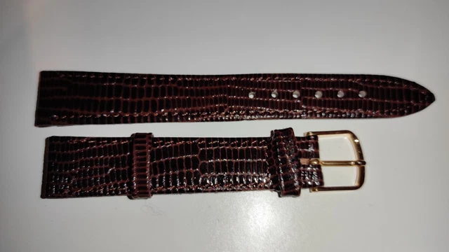 Due cinturini in vera pelle per orologi con anse da 16mm completi di fibbie