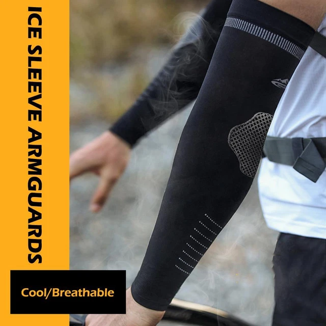 UV Men Women Sun Protection Cooling Arm Sleeves Cycling H6 Outdoor Lot A3O9