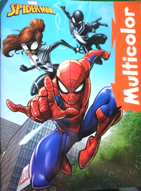 Malbuch Marvel Spider-Man Multicolor DIN A4 Ausmalheft für Kinder Ausmalspaß