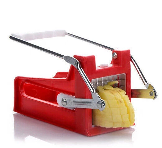 Potato Chipper Chip Cutter Chopper Slicer Maker & 2 Steel Blades ?? French Fries