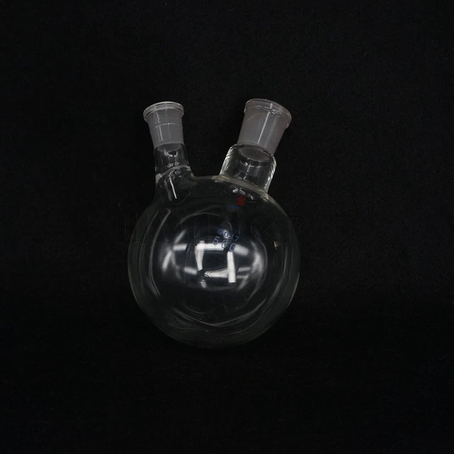Flacon d'ébullition en verre de laboratoire à fond rond à joint de branche...