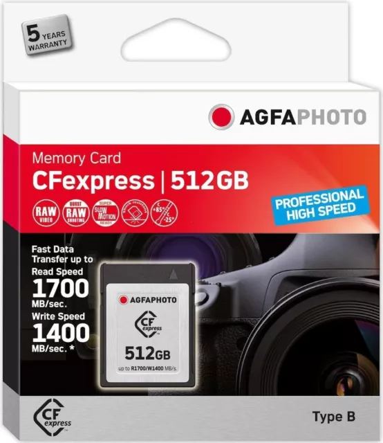 AgfaPhoto CFexpress 512GB Professional High Speed Speicherkarte  - wie Neu