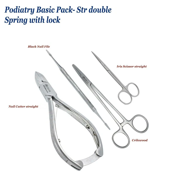 Chiropody Podiatry Tools Kit Nail Nipper Double Spring With Lock Handle New