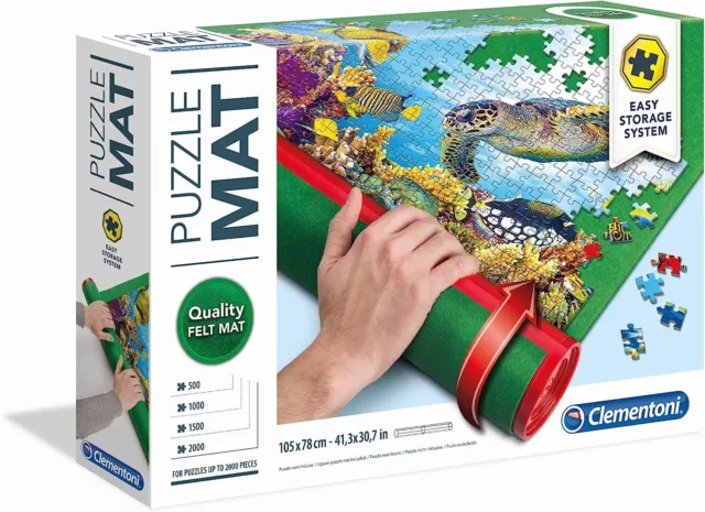 Clementoni 30229 Puzzlerolle Puzzlematte praktische Unterlage bis 2000 Teile