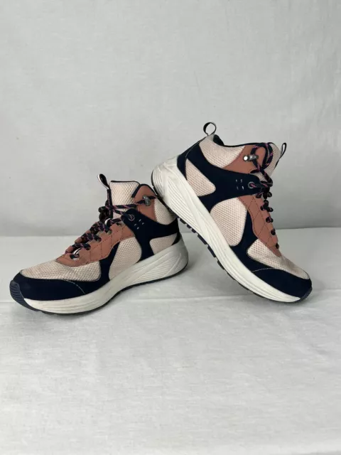 SKECHERS HIGH TOP Women s Sneaker Boots in Blue White Pink Size 8