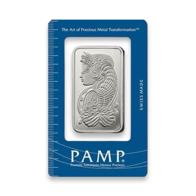 PAMP Suisse 1 Oz Lady Fortuna 999.9 Fine Silver Bullion Bar Certified Case