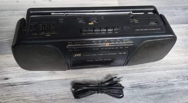 Vintage JVC RC-115 Stereo Radio Cassette Recorder Portable Boombox