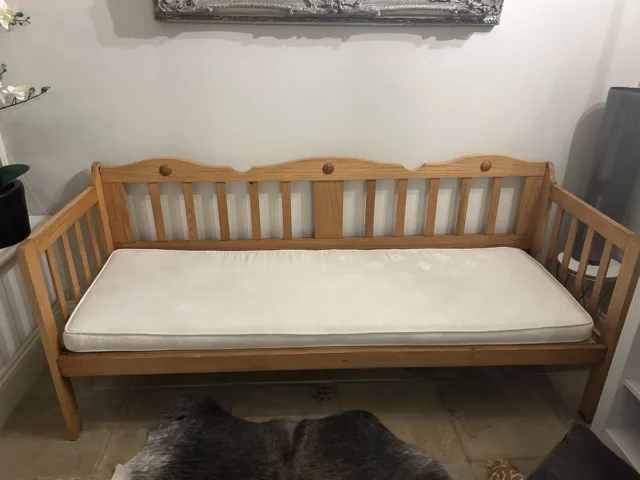 ANTIQUE  DAYBED WITH DROP DOWN BACK (see Description )