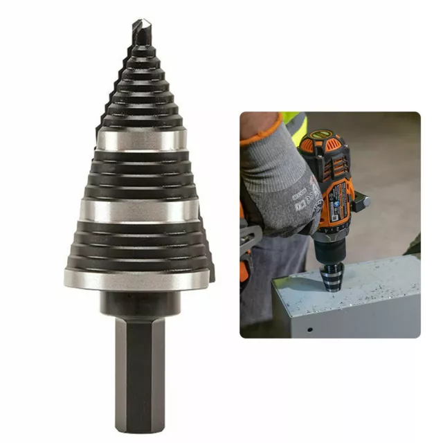 Double Flute HSS Step Drill Bit 15 | 3 Hole Sizes: 7/8", 1-1/8", 1-3/8" quality
