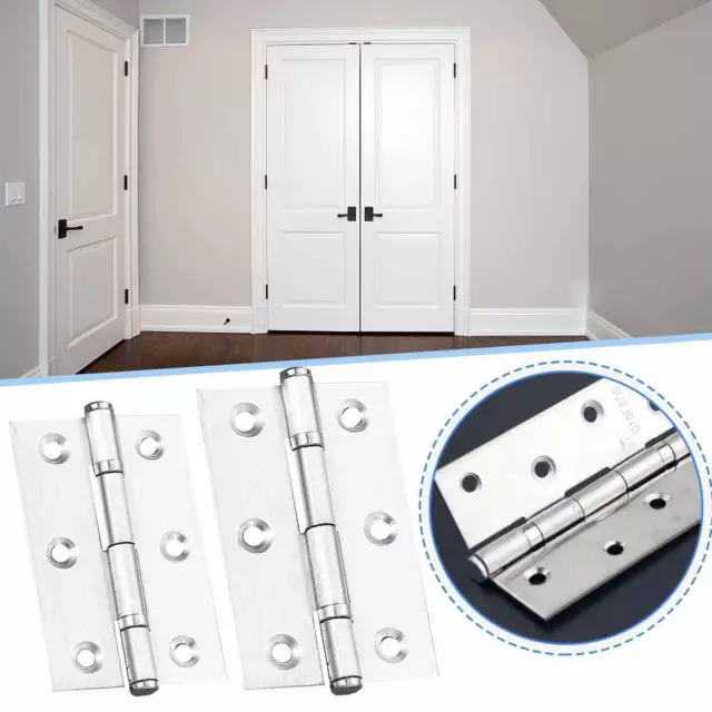 2 Pcs Of Quality Hinges Small-Large Door Gate Cabinet Cupboard Stainless Steel
