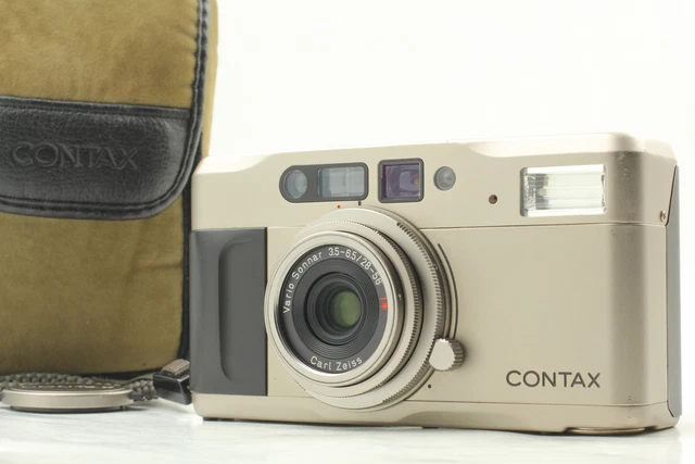 READ![Exc+5] CONTAX TVS 35mm Point & Shoot Film Camera w/Case & Strap From JAPAN
