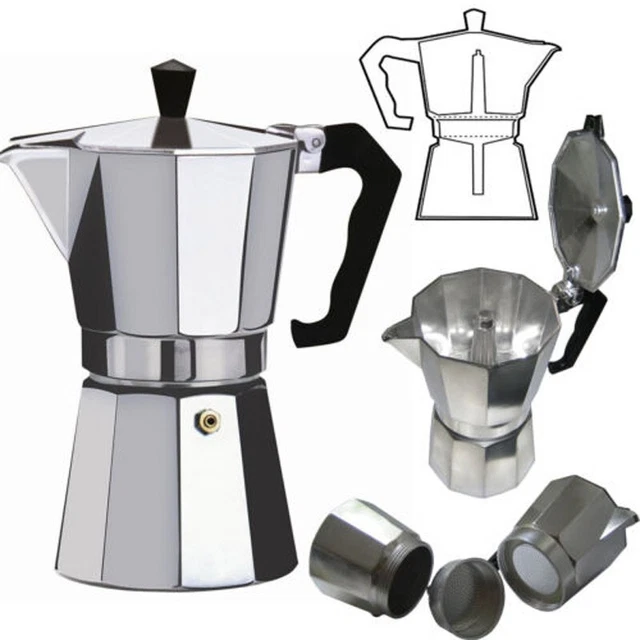 Macchina caffè alluminio percolatore moka continentale tradizionale