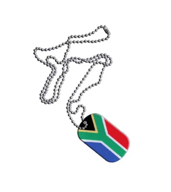 Dog Tag Fahne Flagge Südafrika DogTag 3x5cm Kette mit Anhänger