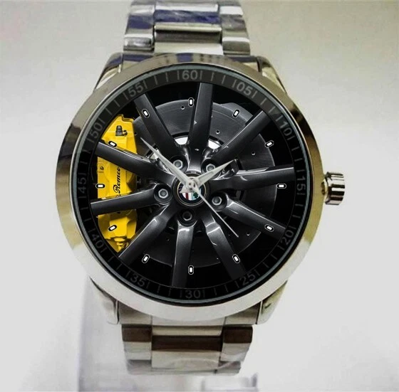 Special item!!! Alfa Romeo 4C Spider wheel Sport Metal Watch
