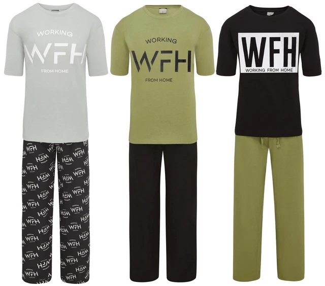 Mens Short Sleeve Pyjama Set Pure Cotton Pockets Loungewear Nightwear