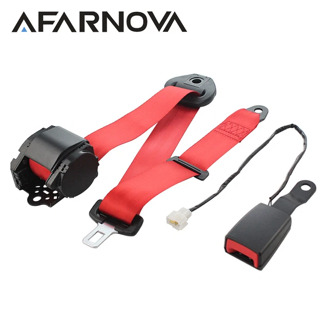 1SET FOR HLDN 3 Point Harness Replace Seat Belt Retractable Red Car Universal EUR 37,13