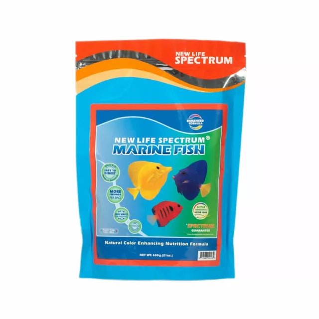 New Life Spectrum Marina Peces Regular Sumergible Pellet Alimento para 1mm 600g