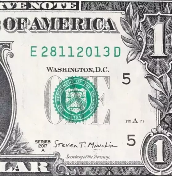 28 November 2013 : E 28112013 D BIRTHDAY $1 One Dollar Bill Fancy Serial Number