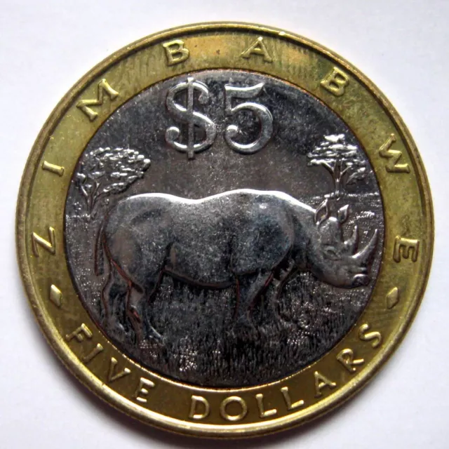 Zimbabwe - 5 Dollars 2001 Unc Km# 13