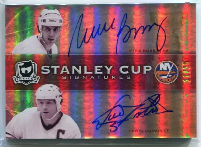 2009-10 The Cup Stanley Cup Signatures Denis Potvin Mike Bossy Dual Auto 11/25