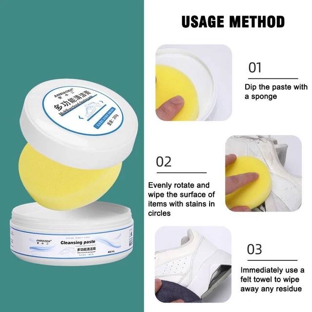 Whitening and Stain Removing Cream for White Shoes