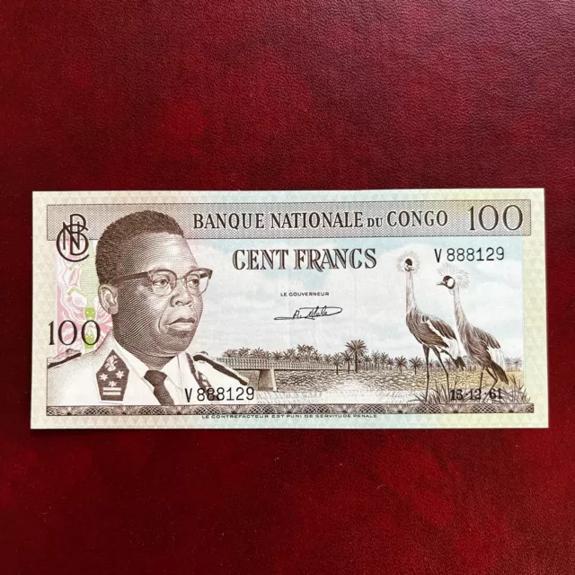 Congo billet 100 Francs 1961 pick6a 15.12.1961 Banque nationale du Congo