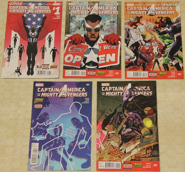 CAPTAIN AMERICA & THE MIGHTY AVENGERS (2015) Set # 1 - 5 NM (Marvel Comics) !!