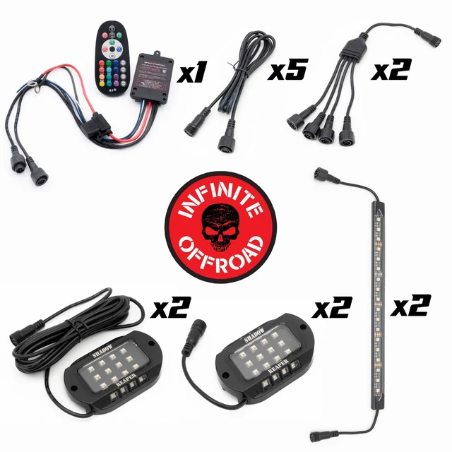 FEUX DE ROCHE LED ovale 9W lumière soubassement pour Jeep tout terrain