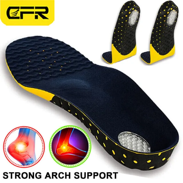 Pair Orthotic Shoe Insoles Inserts Flat Feet High Arch Support Plantar Fasciitis
