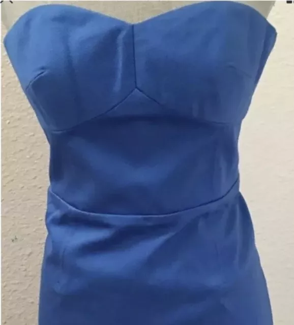 Ted Baker London Blue Dress Sz 0 XS Strapless Excellent Preowned Condition