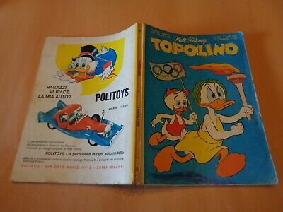 Topolino N° 672 Originale Mondadori Disney Buono 1968 Bollini