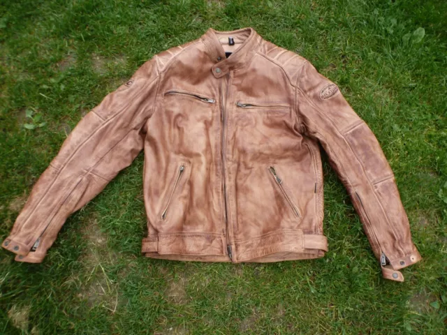 Helstons Track  Camel Crust leather jacket size XL