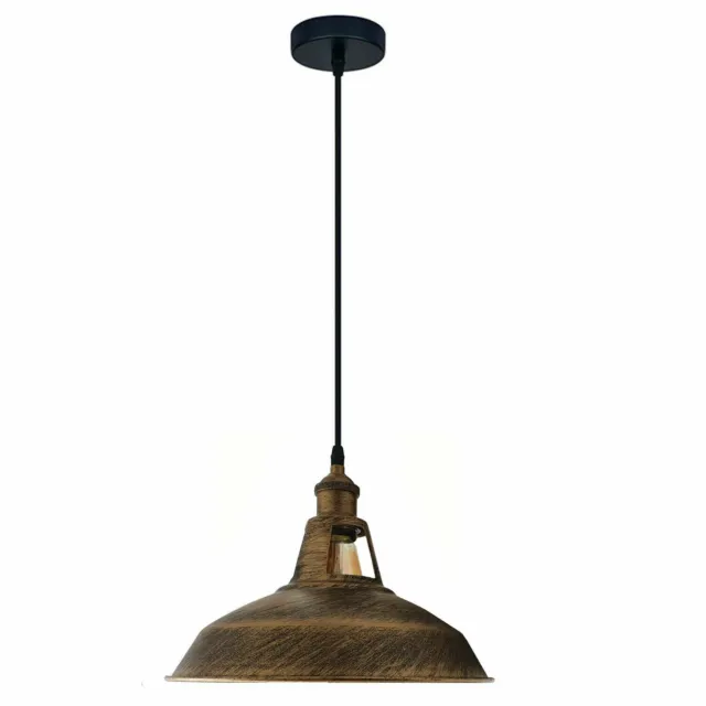 Vintage Industrial Ceiling Pendant Light Retro Style Metal Hanging Retro Lamp UK