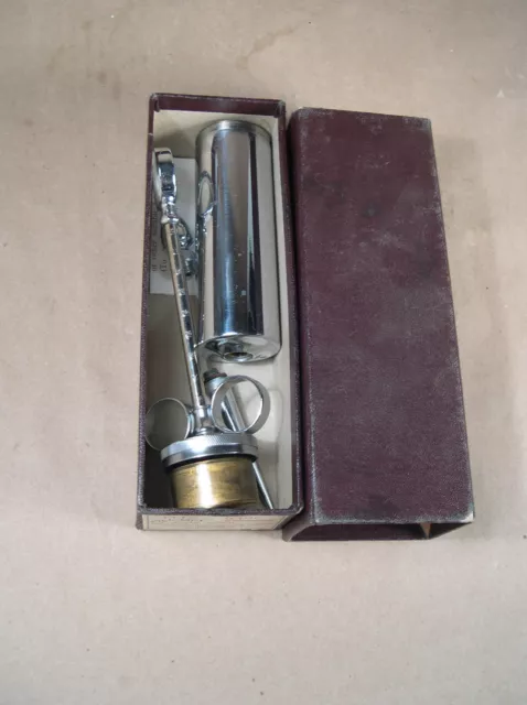 Old Becton Dickinson Empire All Metal Ear Syringe 3 oz. w / Original Box