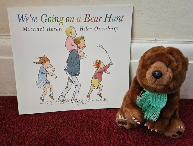 WE'RE GOING ON a Bear Hunt 8" soft plush toy & story book bundle set £ ...