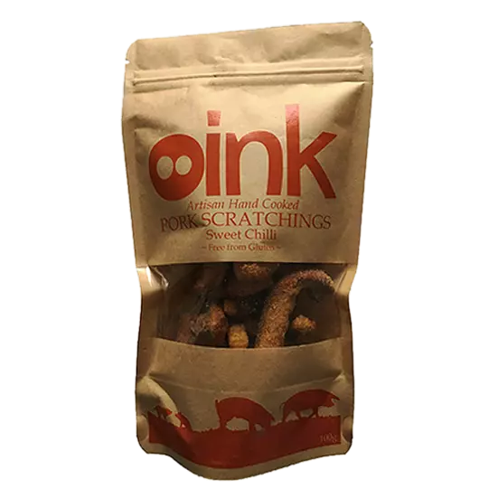 Sweet Chilli Pork Scratching & Crackling Snack, Handmade Keto Gluten & MSG Free