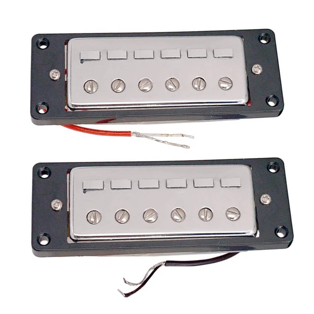 Set of 2pcs Mini Humbucker Pickups for 6 String Electric Bass Guitar Parts