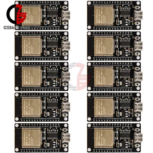 1-10 PIEZAS ESP32 WROOM-32 Tipo C CH340C Placa de Desarrollo Doble Núcleo WiFi Bluetooth