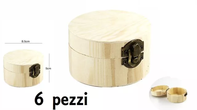 SCATOLA Scatolina bauletto legno cm.17x14 h9 decoupage bomboniera