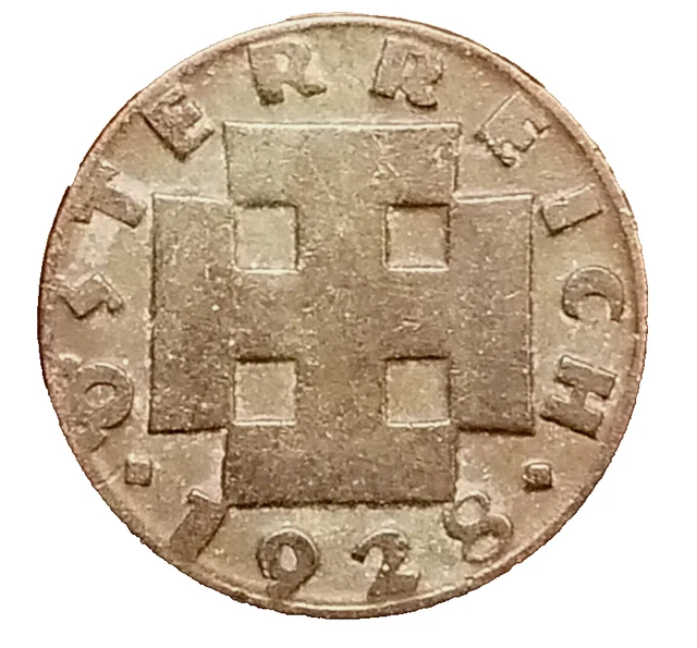 1928 Austria 2 Groschen Coin