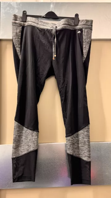 F F TESCO GYM leggings tie waist black grey plus size xxl 2xl 24 26 24 26 bnwot 10.00 PicClick UK