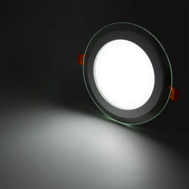 LED Crystal Glass Edge Recessed Round & Square Flat LED Panel Light Top Quality