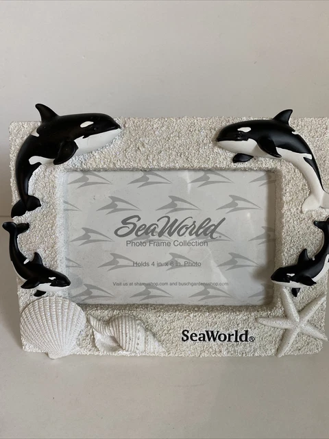 Sea World Picture Frame 3D Glitter Shamu Killer Whale Orca 4x6 Photo