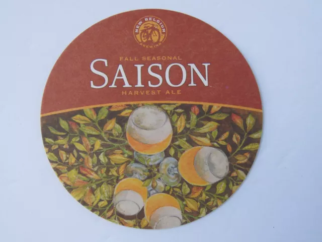 Beer Bar Coaster NEW BELGIUM Brewing Company Saison Harvest Ale ~ COLORADO