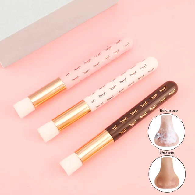Cepillo nasal multiusos cómodo extensión de pestañas cepillo de limpieza mini